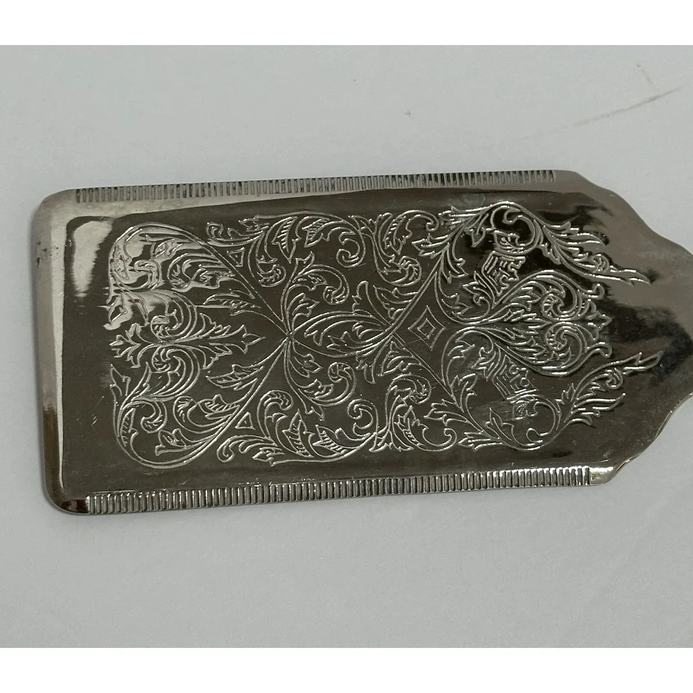 Vintage International Silverplated Cake Lasagna Server with Etched Floral Design